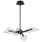Nuvo Sedona, 27 Inch 4 Light LED Chandelier, Matte Black, Silk Screened Acrylic Lens 62/2283 - alternate 1